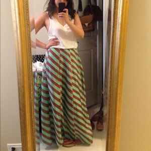 Anthropologie 100 % silk long skirt